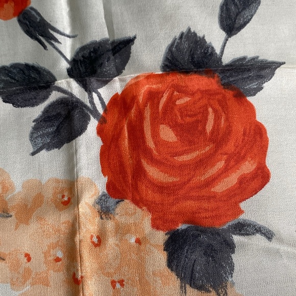 Vintage Lee Fashion Rayon Floral Print Scarf - Picture 6 of 7